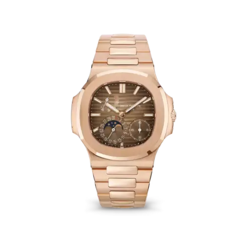 Patek Philippe Nautilus Moon Phase Rose Gold Watch 5712/1R-001